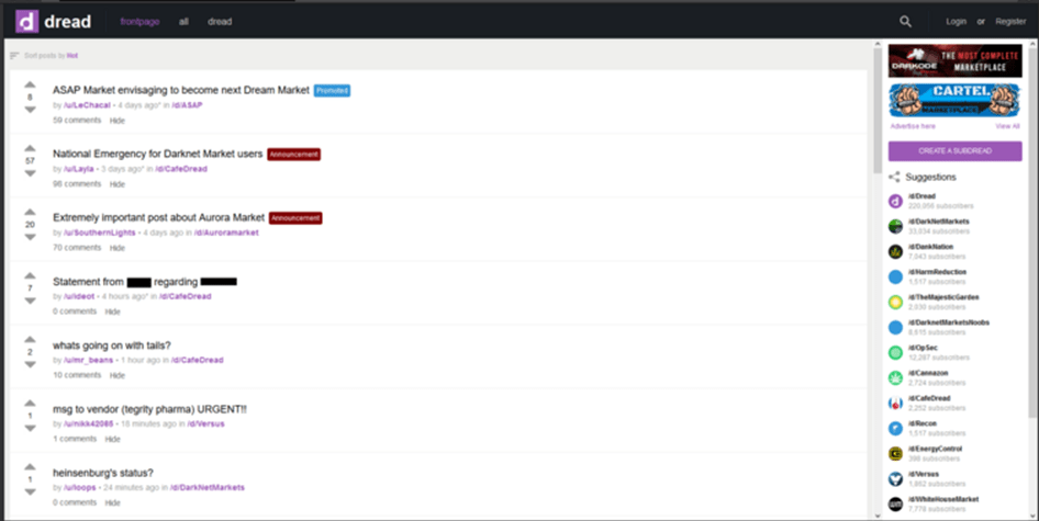 Immagine rappresentativa del forum Dread