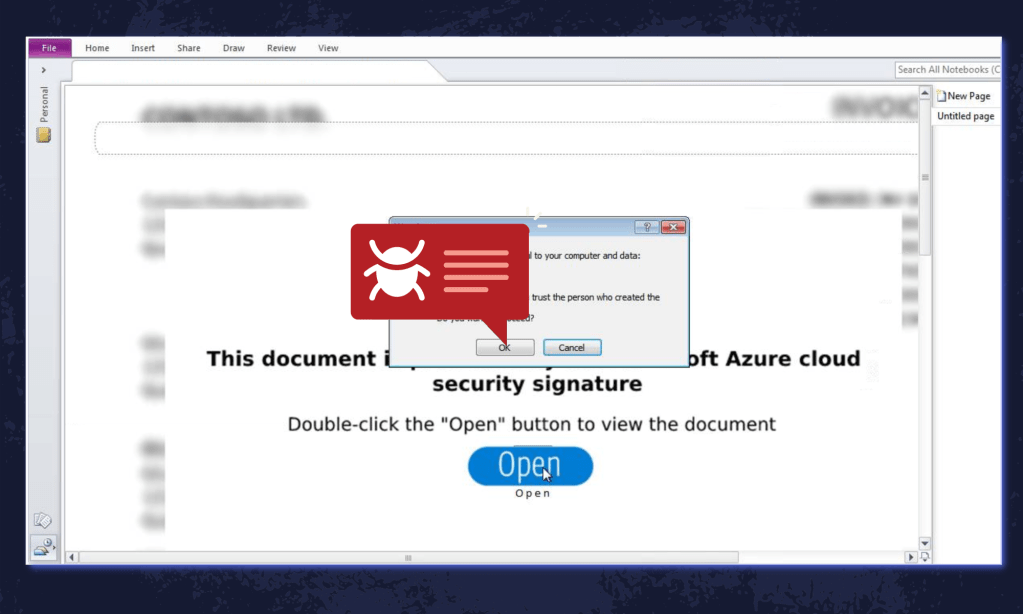 Copertina articolo onenoteransom